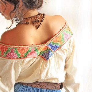 Josefa Mexican long sleeve fine embroidered blouse
